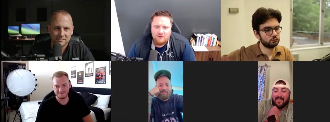 A Scale Up group coaching call with six video business owners on screen